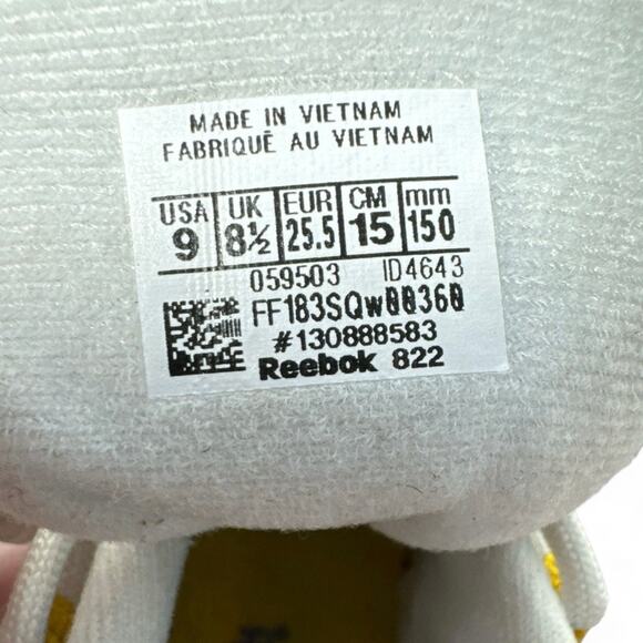 Reebok Question Mid Top Yellow Toe Leather Allen Iverson Toddler 9 - Picture 7 of 7